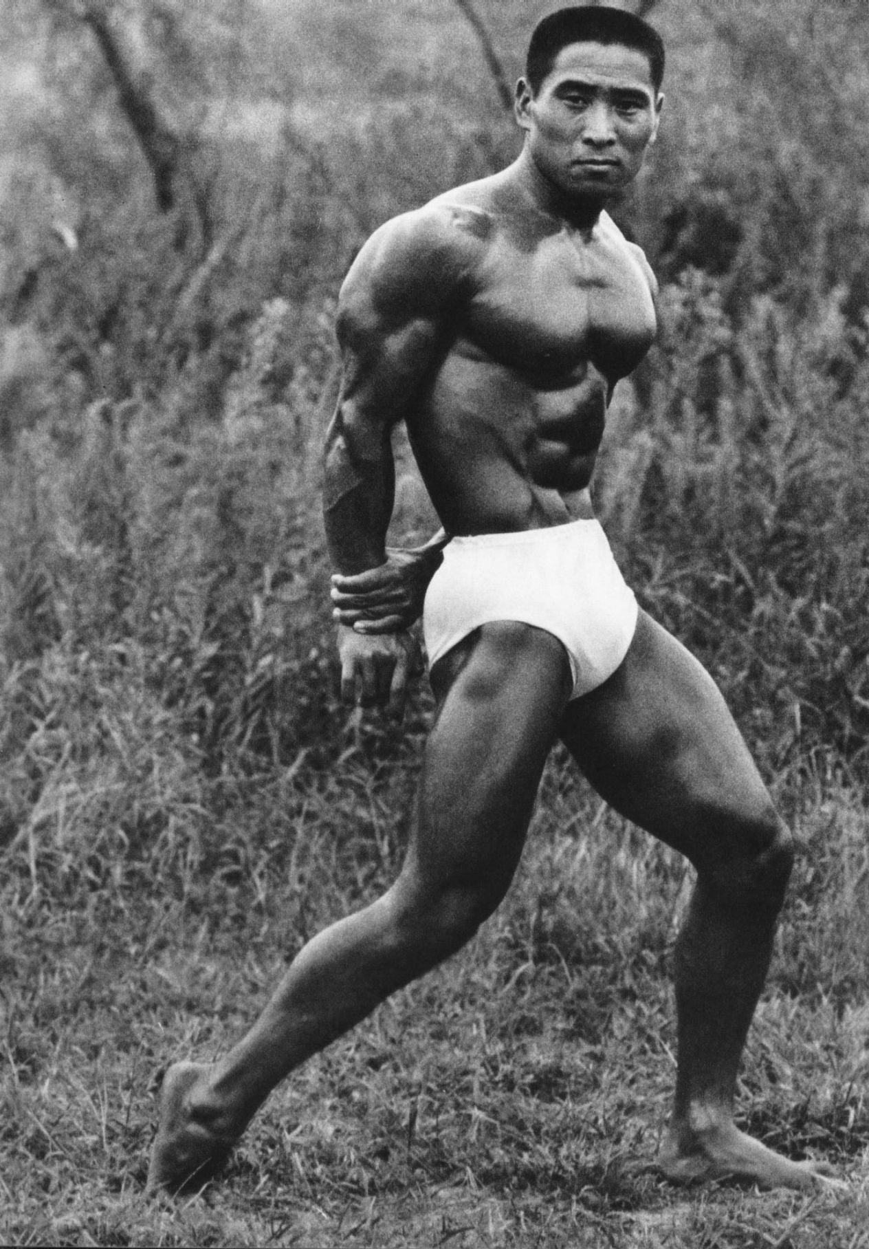 Tamotsu Yato Vintage Bodybuilding Japanese Male Muscle - 17" x 22" Fine Art Print