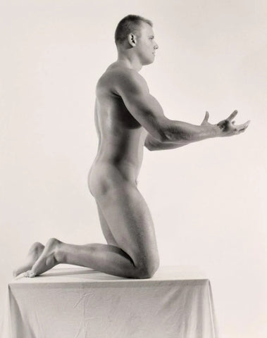 Bruce of LA Vintage Nude Male Kneeling Homoerotic Gay - 17" x 22" Fine Art Print - 1609