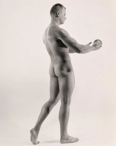 Bruce Bellas of LA Standing Nude Male Arms Out Gay Interest - 17" x 22" Art Print - 1610