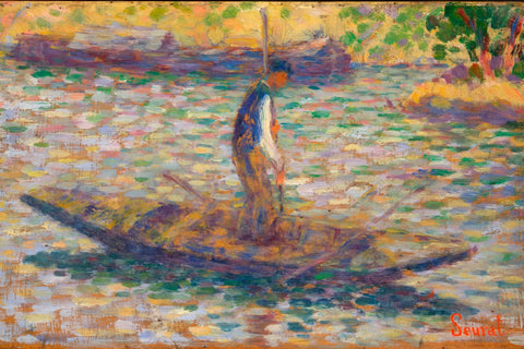 Riverman (1884) Signed Georges Seurat - 17" x 22" Fine Art Print