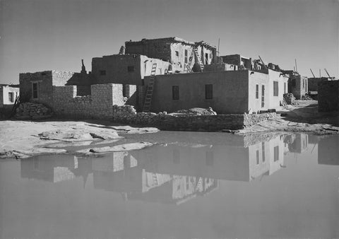 Ansel Adams View of Adobe House, Acoma Pueblo, New Mexico (1941) - 17" x 22" Fine Art Print