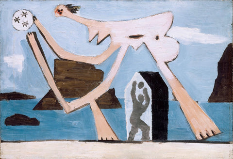 Pablo Picasso - Ballplayers on the Beach (1928) - 17" x 22" Fine Art Print