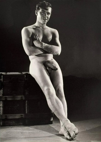 Bruce of LA Nude Male Rebel Pose Leaned Back Arms Crossed - 17"x22" Fine Art Print - 1640