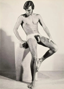 Bruce of LA Vintage Nude Male Standing Relaxed Gay - 17" x 22" Fine Art Print -1664