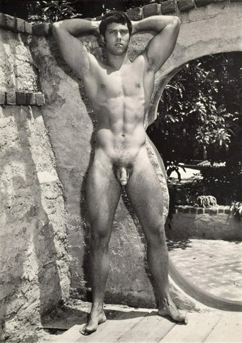 Bruce of Los Angeles Vintage Drew Burton Nude Male Muscular Pose Gay - 17"x22" Fine Art Print - 1674