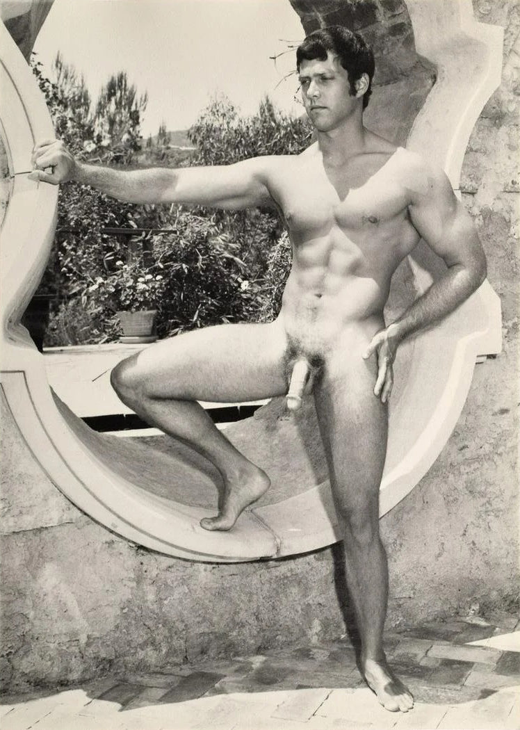 Bruce of LA Nude Male Drew Burton Posed in Sculpture Gay Interest - 17" x 22" Fine Art Print - 1679