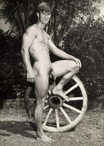 Bruce of LA Nude Male Models Sword Whip Butt Gay Interest - 17 x 22 Art  Print - 1910