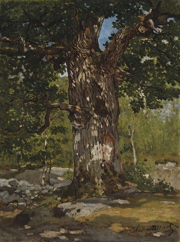 Claude Monet - The Bodmer Oak (1865) Signed - 17" x 22" Fine Art Print