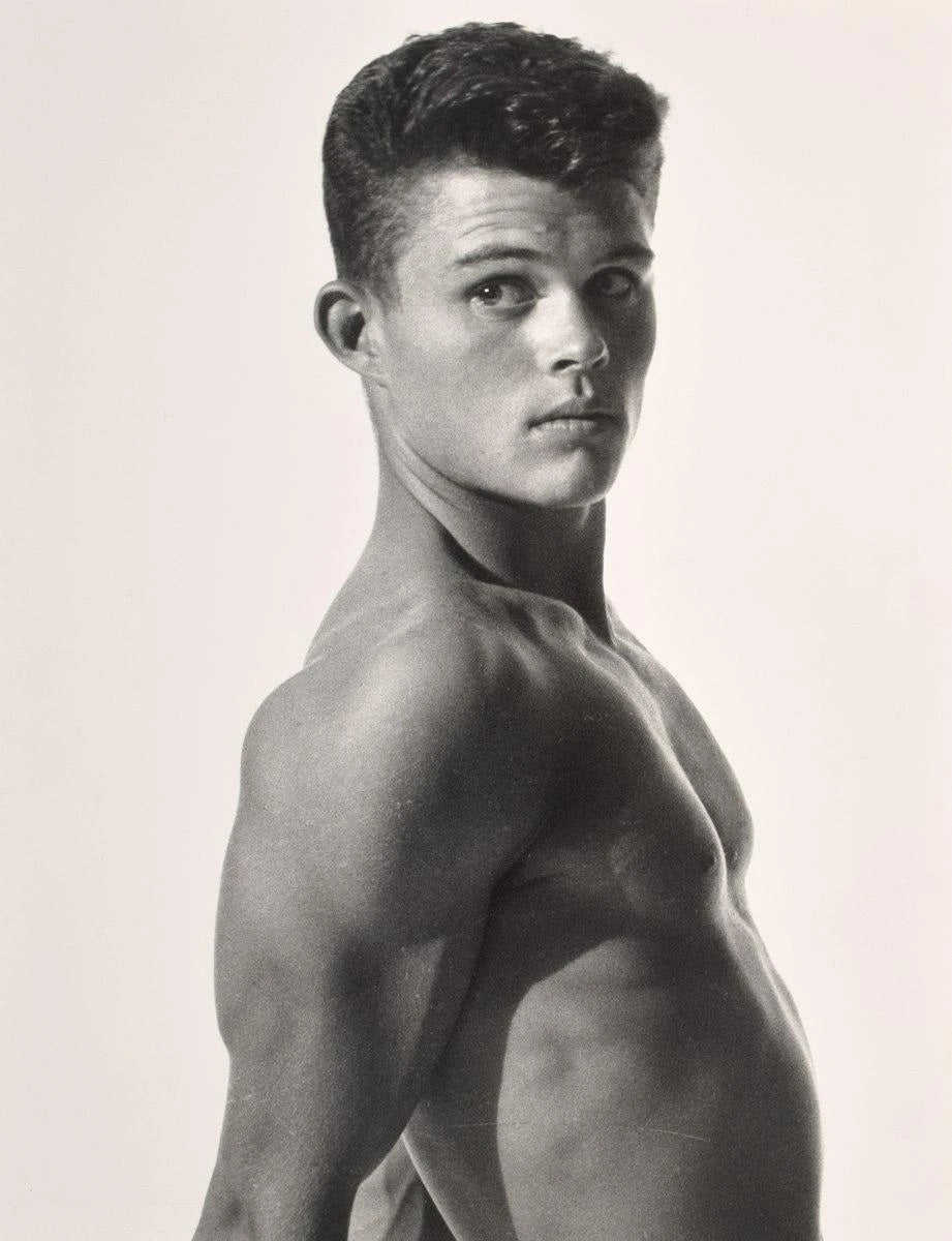 Bruce Bellas Handsome Topless Male Profile Muscular Gay - 17"x22" Fine Art Print - 1740