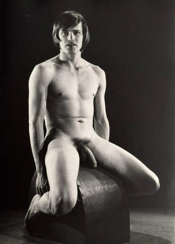 Bruce of LA 1960s Nude Male Seated on Iconic Stool Gay - 17" x 22" Fine Art Print - 1746