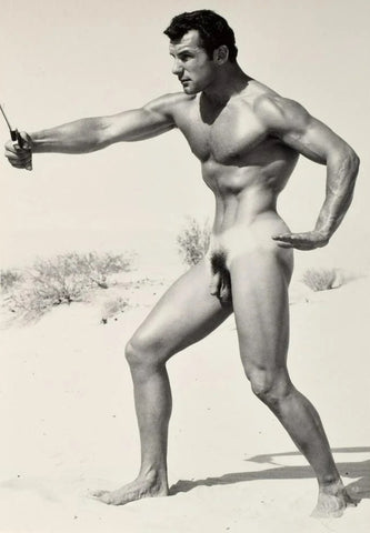 Bruce of Los Angeles Nude John Weidemann Desert Sand Gay - 17" x 22" Art Print - 1776