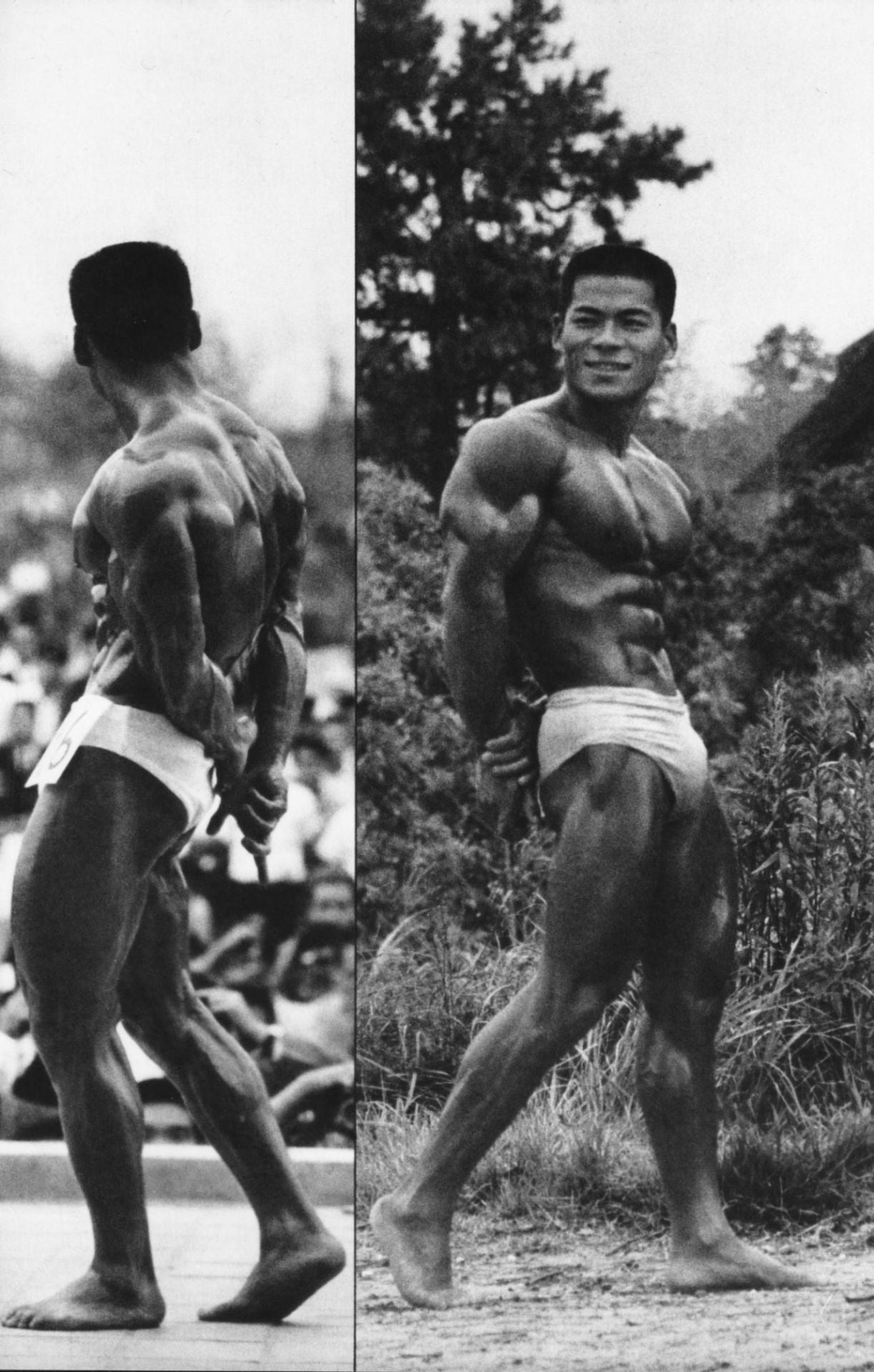 Tamotsu Yato Vintage 1960s Bodybuilding Competition Japan - 17" x 22" Art Print