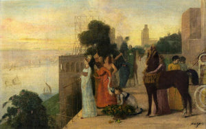 Edgar Degas - Semiramis Building a City (1861) Signed - 17" x 22" Fine Art Print