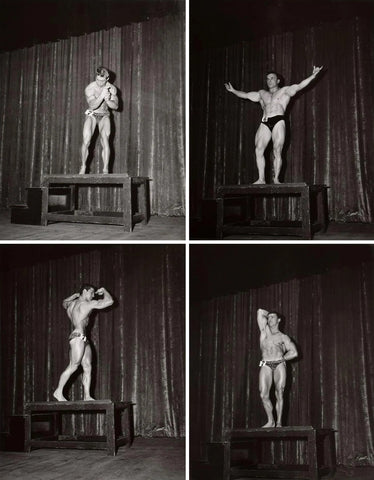 Bruce Bellas Vintage Bodybuilder Poses @ Competition - 17" x 22" Fine Art Print -1839