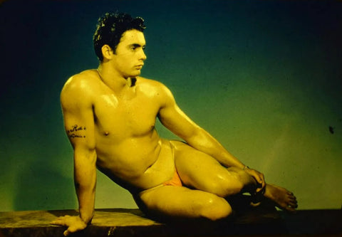 Bruce Bellas Vintage Color Gay Homoerotic Male Tattoo - 17" x 22" Fine Art Print - 1845