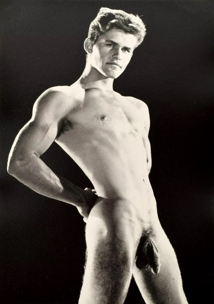 Bruce of LA Vintage Blonde Nude Male Arching Pose Gay - 17" x 22" Fine Art Print - 1861