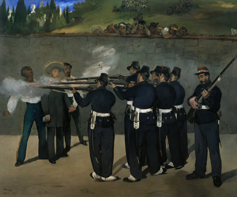 Edouard Manet The Execution of Emperor Maximilian of Mexico 1868 Signed - 17"x22" Fine Art Print