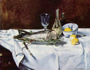 Edouard Manet - The Salmon (1868) Signed - 17" x 22" Fine Art Print