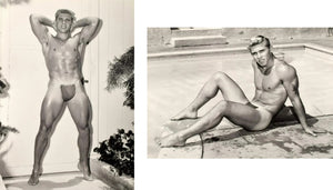 Bruce Bellas Vintage Athletic Blonde Tattoo Male Poolside Gay - 17"x22" Art Print - 1888