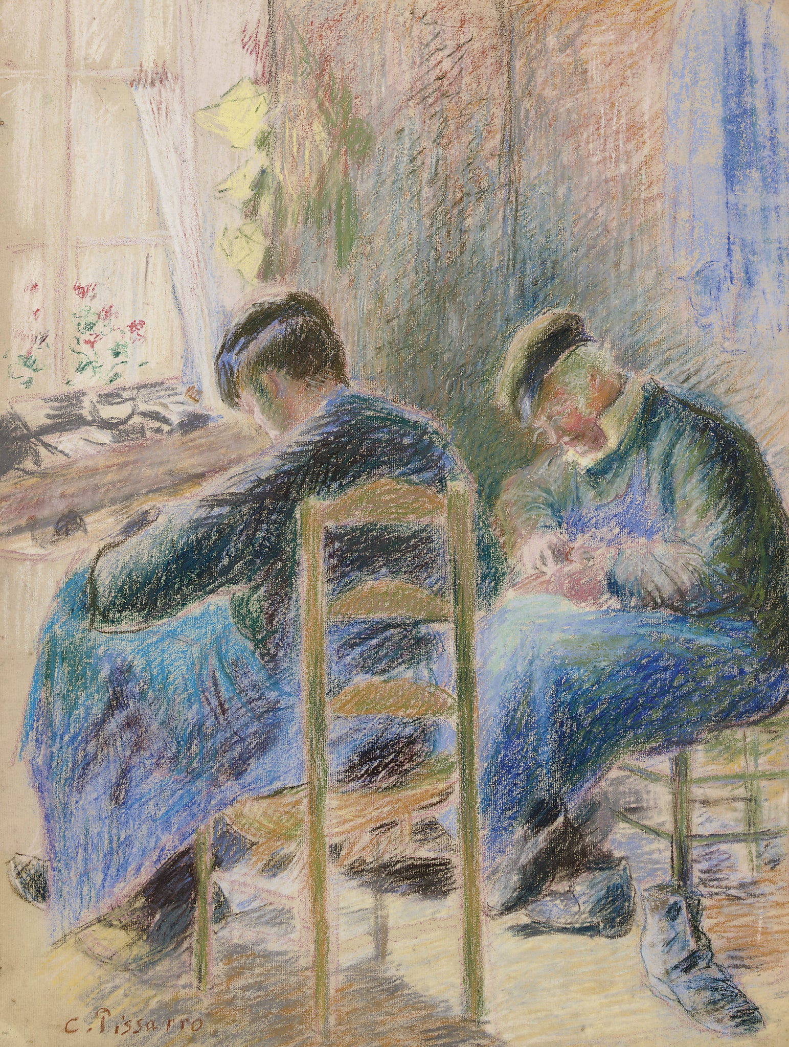 Camille Pissarro - Shoemakers (1878) Signed - 17" x 22" Fine Art Print