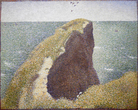 Georges Seurat - The Bec du Hoc, Grandcamp 1885 Signed -17" x 22" Fine Art Print