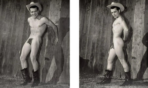 Bruce of LA Vintage Nude Gay Cowboy in Just Boots & Hat - 17"x22" Fine Art Print - 1930