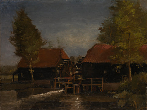 Vincent van Gogh - Water Mill at Kollen Near Nuenen 1884 -17"x22" Fine Art Print