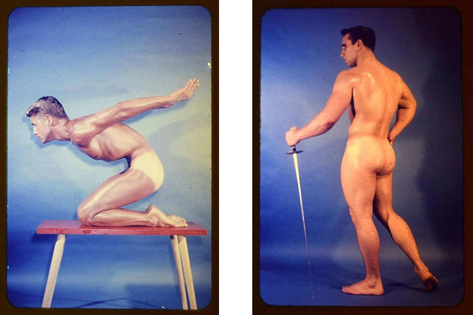 Bruce of LA Vintage Nude Posing & w/Sword Butt Gay Interest - 17"x22" Fine Art Print - 1949