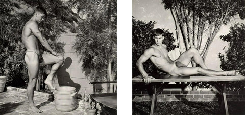 Bruce of LA Nude Male Model Posing Outside Physique Vintage Gay Interest - 17"x22" Fine Art Print - 1969