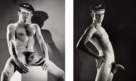 Bruce of LA Nude Officer Hard-on 1960s Homoerotic Vintage Gay Interest - 17"x22" Fine Art Print - 1981