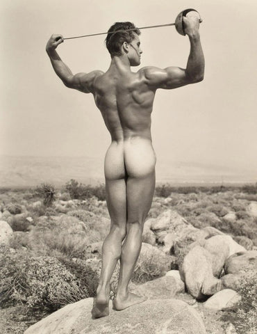 Bruce of Los Angeles - Ed Fury Nude Male Butt w/Sword 1960s Homoerotic Vintage Gay Interest - 17"x22" Fine Art Print