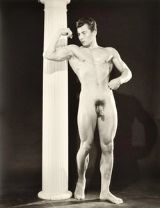 Bruce of Los Angeles Nude Male Muscle Pose by Column 1960s Homoerotic Vintage Gay Interest - 17"x22" Fine Art Print - 2000