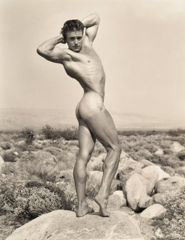 Bruce of LA Vintage Gay Interest Nude Male Outside Posed - 17" x 22" Art Print - 2005