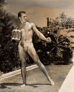 Bruce Bellas Nude Male Loin Cloth Backyard Gay Interest - 17"x22" Fine Art Print - 2023