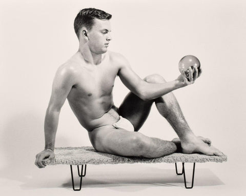 Bruce of Los Angeles Vintage Gay Nude Seated with Orb - 17" x 22" Fine Art Print - 2033