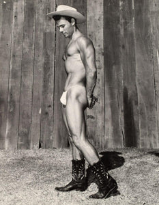 Bruce of LA Vintage Nude Gay Cowboy in Boots & Loin Cloth - 17" x 22" Art Print - 2037