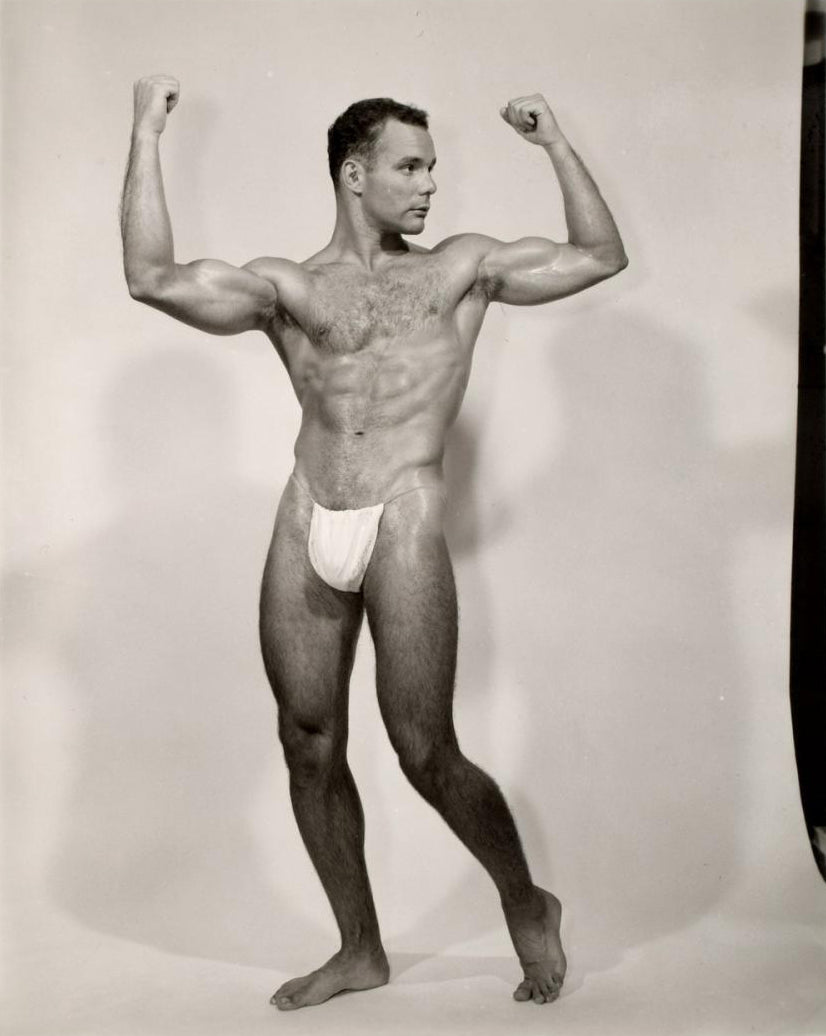Bruce of LA Vintage Art Ullrich Nude Flexing Muscles Gay Interest - 17"x22" Print