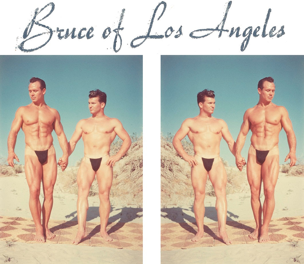 Bruce of Los Angeles Two Nude Males Holding Hands 1960s Gay - 17" x 22" Art Print - 2125