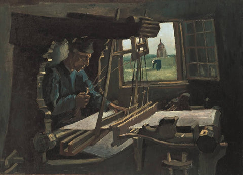 Vincent van Gogh - Weaver Near an Open Window (1884) - 17" x 22" Fine Art Print