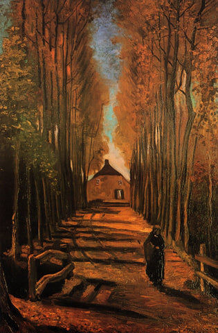 Vincent van Gogh - Avenue of Poplars in Autumn (1884) - 17" x 22" Fine Art Print