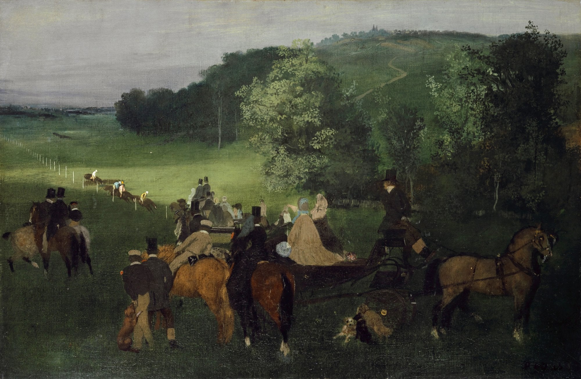 Edgar Degas - On the Racecourse (1862) - 17" x 22" Fine Art Print