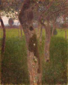 Gustav Klimt - Orchard in the Evening (1899) Signed - 17" x 22" Fine Art Print