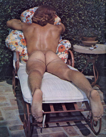 Bruce of LA Nude Male Suntanning Butt Color RARE Gay Interest - 17" x 22" Print