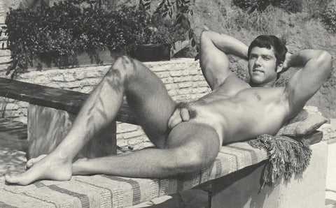 Bruce of LA Drew Burton Laying Nude in the Sun Homoerotic Vintage Gay Interest - 17" x 22" Fine Art Print - 2242