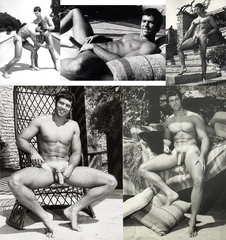 Bruce of LA Drew Burton & Paul Strand Nude Wrestling Beefcake Collage Homoerotic Vintage Gay Interest - 17" x 22" Fine Art Print - 2245