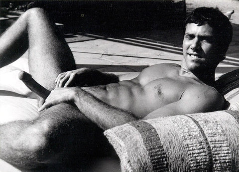 Bruce of LA 1960s Drew Burton Laying Nude with Erection Hard Cock Homoerotic Vintage Gay Interest - 17" x 22" Fine Art Print - 2248