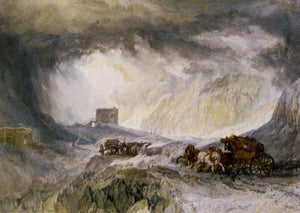 Joseph M. W. Turner - Passage of Mount Cenis 1800s - 17" x 22" Fine Art Print