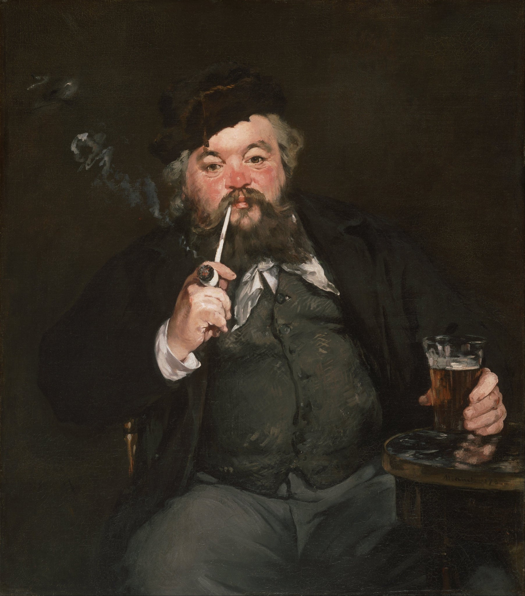 Edouard Manet - A Good Glass of Beer (1873) Signed - 17" x 22" Fine Art Print