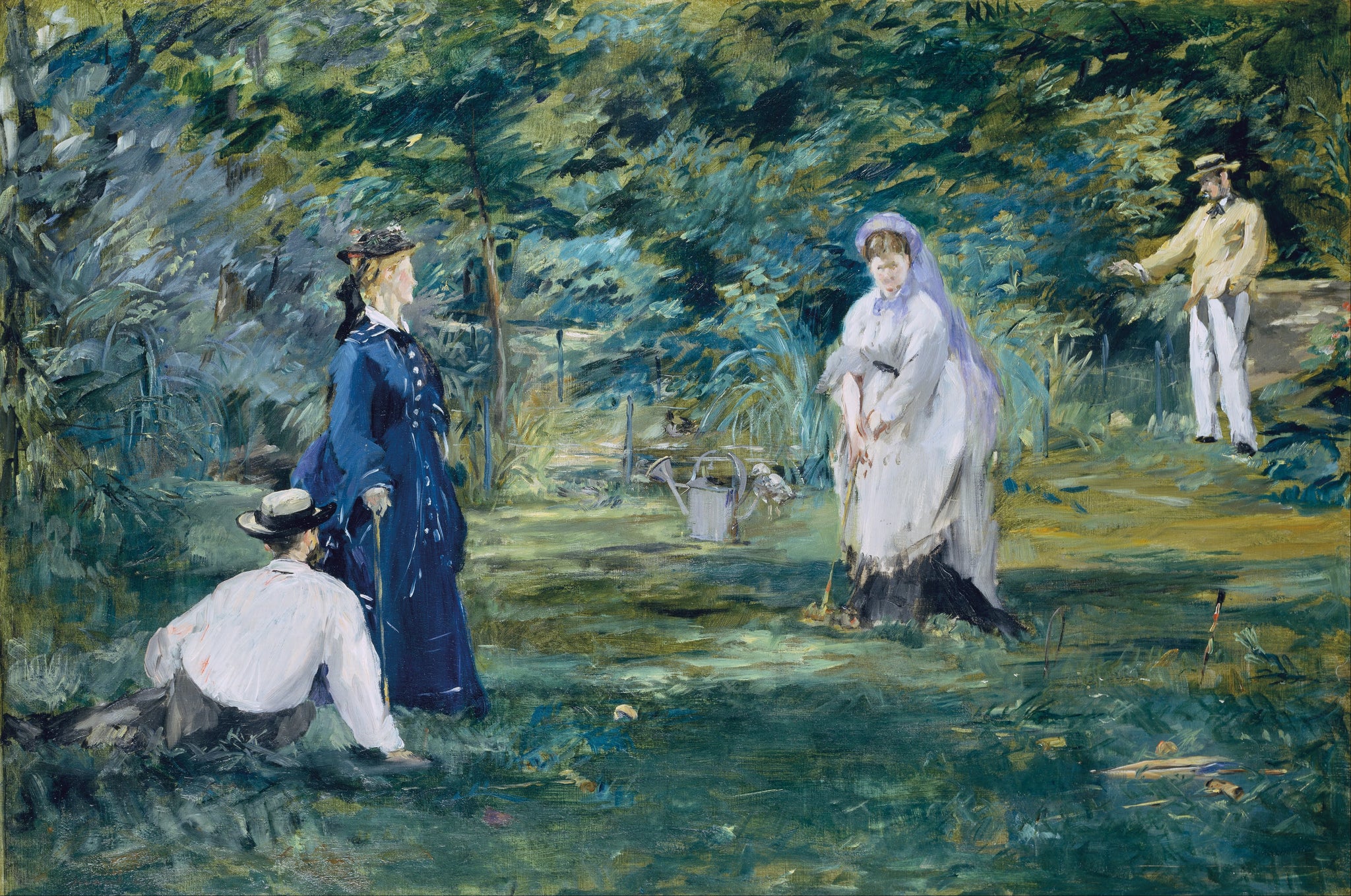 Edouard Manet - Game of Croquet (1873) - 17" x 22" Fine Art Print