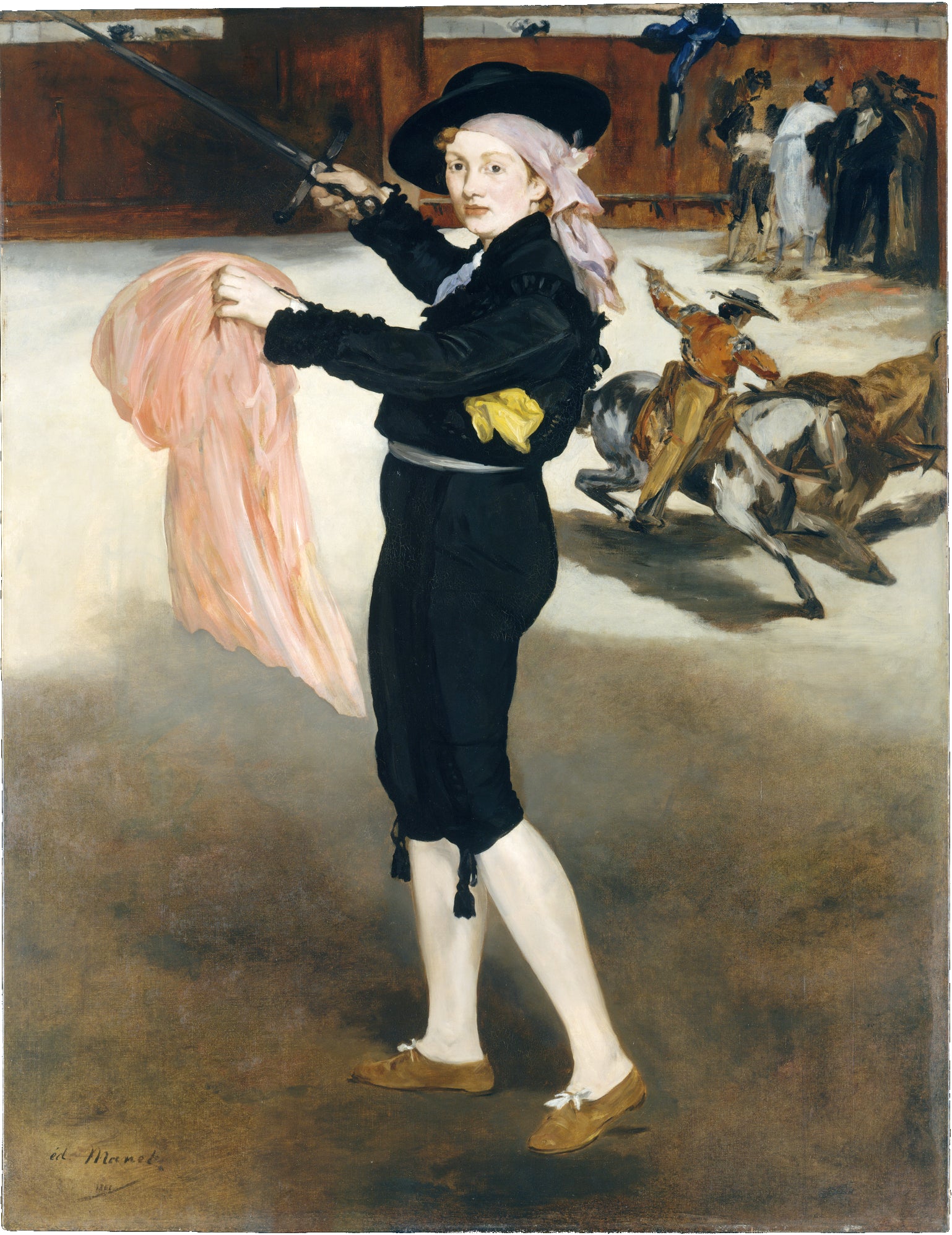 Edouard Manet -Mademoiselle Victorine Meurent in Espada Costume (1862) Signed - 17" x 22" Fine Art Print